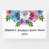 Rose Bouquet Gender Reveal Banner (Horizontal)