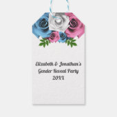 Rose Bouquet Gender Reveal Geschenkanhänger (Rückseite)