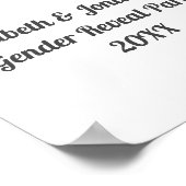 Rose Bouquet Gender Reveal Poster (Ecke)