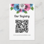 Rose Bouquet Gender Reveal Registry Begleitkarte (Vorderseite)