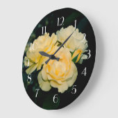 Rose Bouquet Große Wanduhr (Winkel)