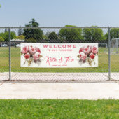 Rose Bouquet - Hanging Wedding Banner (Insitu)