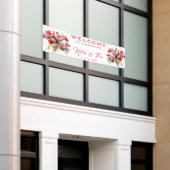 Rose Bouquet - Hanging Wedding Banner (Äußeres Gebäude)