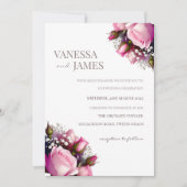 Rose Bouquet Hochzeit Einladung (Vorderseite)