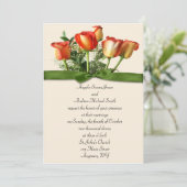 Rose Bouquet Hochzeit Einladung (Stehend Vorderseite)