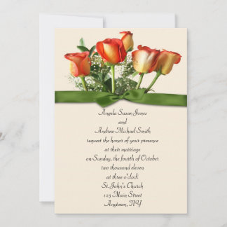 Rose Bouquet Hochzeit Einladung