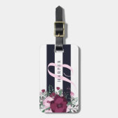 Rose Bouquet-Individuelle Name Gepäckanhänger (Vorderseite vertikal)