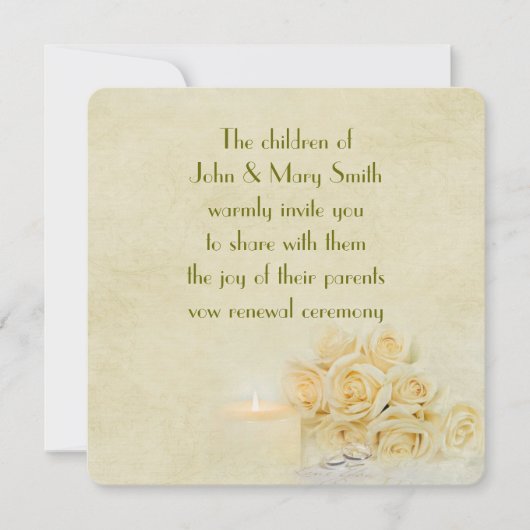 Rose Bouquet Invite Einladung (Vorderseite)