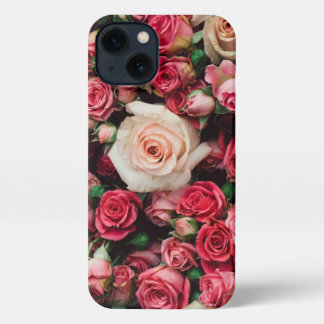 Rose Bouquet iPhone 13 Slim Fit Case, Glossy iPhone 13 Hülle