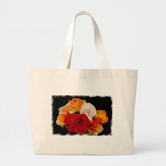 Rose Bouquet Jumbo Stoffbeutel (Vorne)