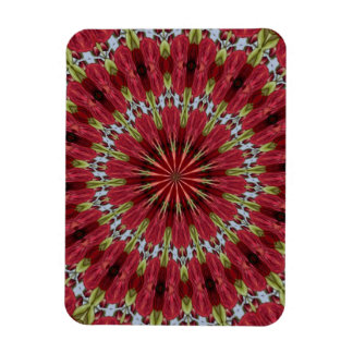 Rose Bouquet Kaleidoskop unter Glas 1 Magnet