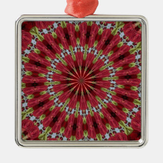 Rose Bouquet Kaleidoskop unter Glas 1 Ornament Aus Metall