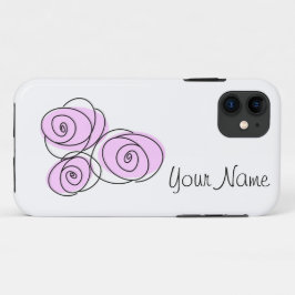 Rose Bouquet Lilac "Name" horizontal Case-Mate iPhone Hülle