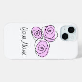 Rose Bouquet Lilac Name iPhone Fall Case-Mate iPhone Hülle (Rückseite (Horizontal))