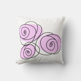 Rose Bouquet Lilac Single Vorderplatz Kissen