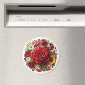 Rose Bouquet Magnet (In Situ (Geschirrspüler))