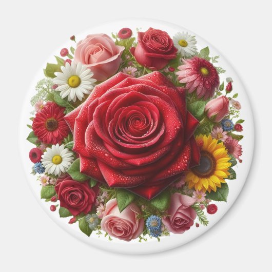 Rose Bouquet Magnet (Vorne)