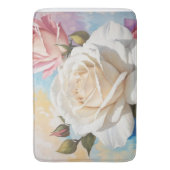 Rose Bouquet Malerei Design Badematte (Vorderseite Vertikal)