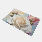 Rose Bouquet Malerei Design Fußmatte (Schrägansicht)
