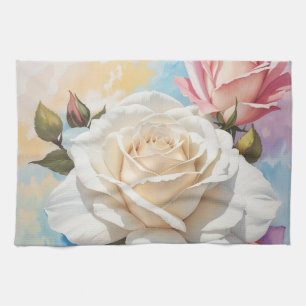 Rose Bouquet Malerei Design Geschirrtuch