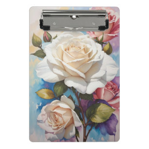 Rose Bouquet Malerei Design Mini Klemmbrett