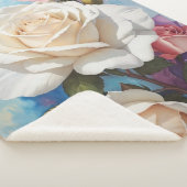Rose Bouquet Malerei Design Sherpadecke (3/4)