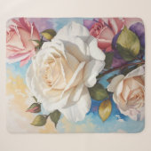 Rose Bouquet Malerei Design Sherpadecke (Vorderseite (Horizontal))