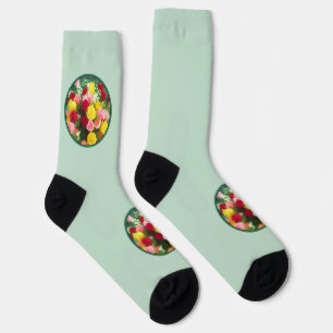 Rose Bouquet Malerei - Niedliche Original Blume Ku Socken