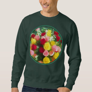 Rose Bouquet Malerei - Niedliche Original Blume Ku Sweatshirt