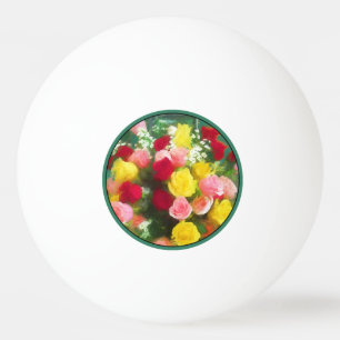 Rose Bouquet Malerei - Niedliche Original Blume Ku Tischtennisball