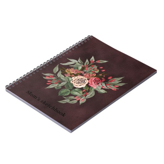 Rose Bouquet Notizblock (Linke Seite)