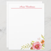 Rose Bouquet Personal Stationery (Vorne/Hinten)