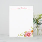 Rose Bouquet Personal Stationery (Stehend Vorderseite)