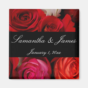 Rose Bouquet Personal Wedding Magnet