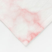 Rose Bouquet Pink Monogram Fleecedecke (Ecke)