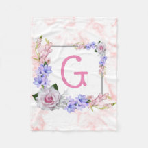 Rose Bouquet Pink Monogram