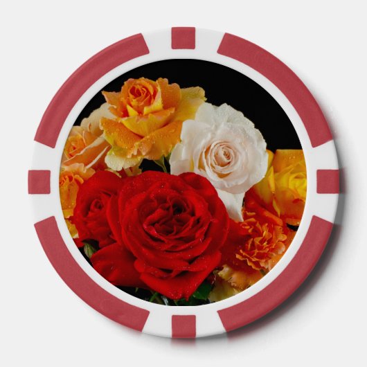 Rose Bouquet Pokerchips (Vorderseite)