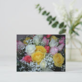 Rose Bouquet Postcard Postkarte (Stehend Vorderseite)