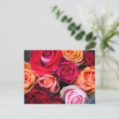 Rose Bouquet Postcard Postkarte (Stehend Vorderseite)