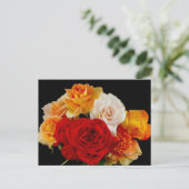 Rose Bouquet Postkarte (Stehend Vorderseite)
