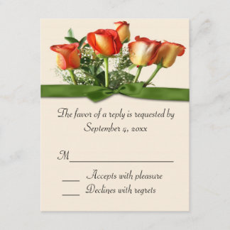 Rose Bouquet Response Card RSVP Karte