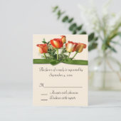 Rose Bouquet Response Card RSVP Karte (Stehend Vorderseite)