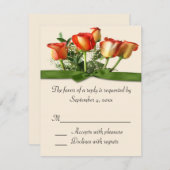 Rose Bouquet Response Card RSVP Karte (Vorne/Hinten)