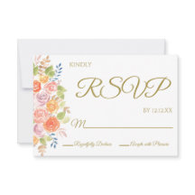 Rose Bouquet RSVP-Karte