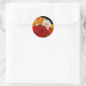 Rose Bouquet Runder Aufkleber (Tasche)