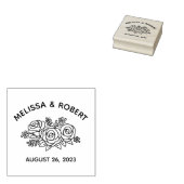 Rose Bouquet Save the Date Wedding Gummistempel (Stempel)