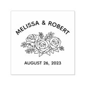 Rose Bouquet Save the Date Wedding Permastempel (Design)