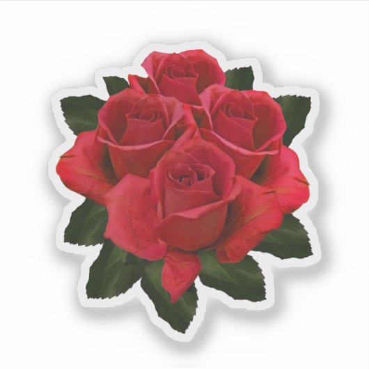 Rose Bouquet Sticker (Vorderseite)