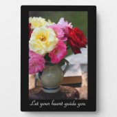 Rose Bouquet Tabletop Plaque mit Easel Fotoplatte (Vorderseite)