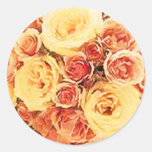 Rose Bouquet Umschlag Aufkleber Sticker
